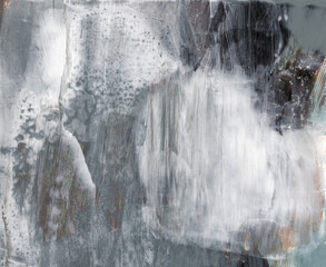Abstract painting. Versatile artistic image for creative design projects: posters, banners, cards, websites, books, prints, wallpapers. Oil on cardboard. Neutral colours.