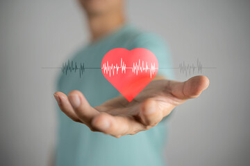 healthcare symbol; hands holding heart sign