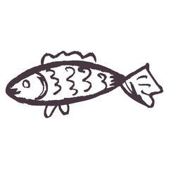 Icon in hand draw style. Drawing with wax crayons, children's creativity