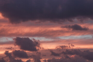 Fototapeta na wymiar sunset in Rome with clouds