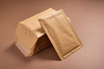 Lot of bubble envelopes for postal shipping