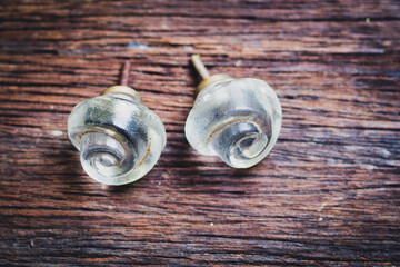 Vintage Glass Drawer Pulls, Knobs for Dresser or Antique Brass Handle
