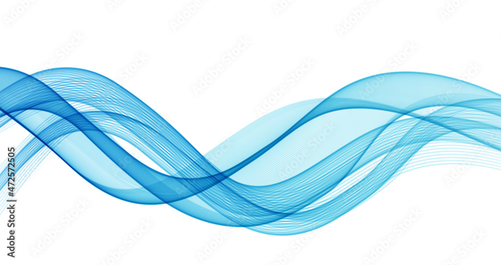 Aufkleber Vector abstract flowing wave lines background. Design element for presentation. website template
