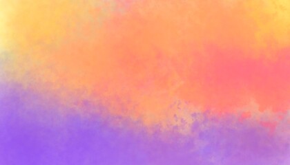 purple yellow and orange watercolor cloud or sky paint background on paper texture