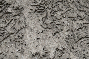 Gray texture of the wall of a building or structure, background.