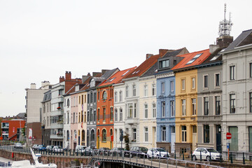 Fototapeta premium Urban landscape of colorful house in europe