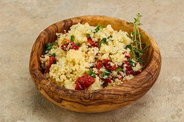 Vegetarian uisine - couscous with vegetables