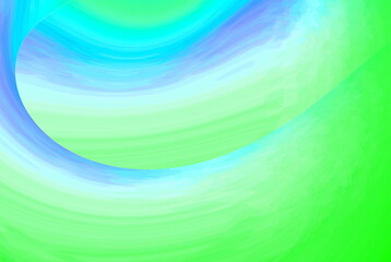 art abstract colorful background with waves green and blue