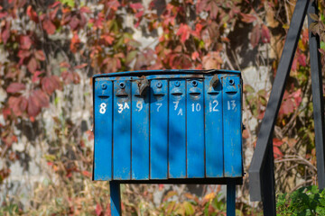 blue post box