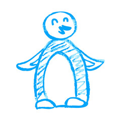 Icon in hand draw style. Drawing with wax crayons, children's creativity