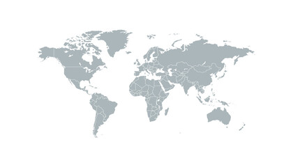 Obraz na płótnie Canvas World map. Color vector modern. Silhouette map 
