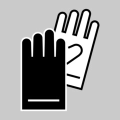 Working gloves vector high quality illustration icon. Work tools collection symbols