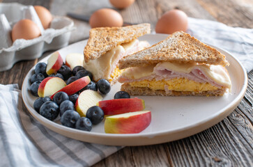 Nutritious breakfast on a plate