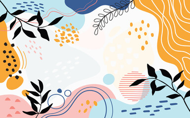 Naklejka premium Color splash abstract background for design.Template banner and cover for social media ad, template special promo new arrival sale. 