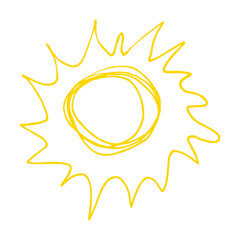 Icon in hand draw style. Children's creativity