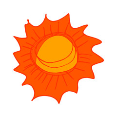 Icon in hand draw style. Children's creativity