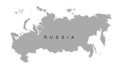 Vector map of Russia. map of the Russian Federation.