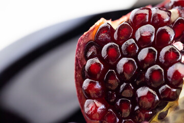 image of ripe pomegranate fruit close-up