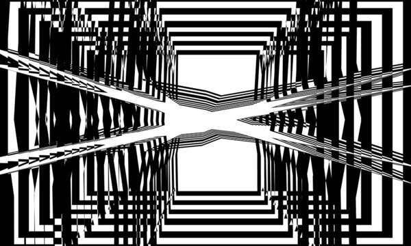 black distorted patterns in op-art style unique design original style © Oleg