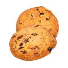 Cookies with chocolate american style food isolated on the white background