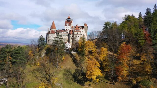 Brasov, Transylvania. Romania. The medieval Castle of Bran, known for the myth of Dracula.