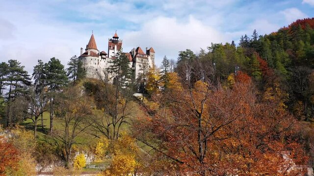 Brasov, Transylvania. Romania. The medieval Castle of Bran, known for the myth of Dracula.