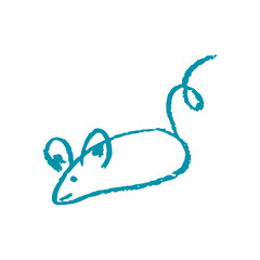 Icon in hand draw style. Drawing with wax crayons, children's creativity