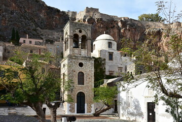 Monemvasia village in Peloponnese in Greece.