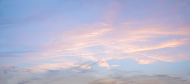 sunset sky background in soft pastel colors