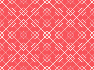 Fototapeta premium The geometric pattern with lines. Seamless vector background. White and pink texture. Graphic modern pattern. Simple lattice graphic design