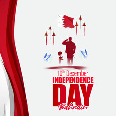 Vector illustration of happy Bahrain independence day