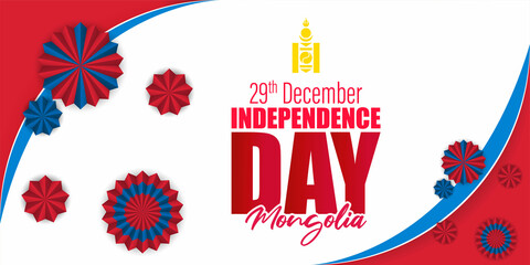Vector illustration of happy Mongolia independence day