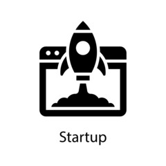 Startup vector Solid Icon Design illustration. Web And Mobile Application Symbol on White background EPS 10 File