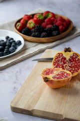 blackberry pie with berries