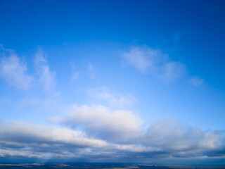 Beautiful blue sky with clouds background, Sky clouds and sun