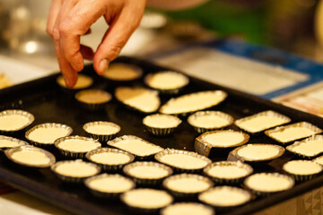 baking cookies in the kitchen