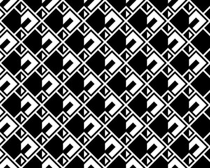 Abstract geometric pattern. A seamless vector background. White and black ornament. Graphic modern pattern. Simple lattice graphic design