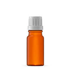10 ml Amber Glass Essential Oil. Isolated