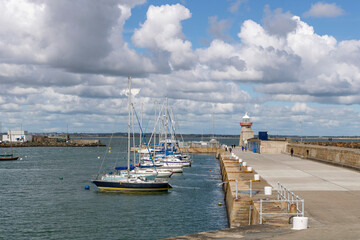 Yachts in Howth harbor, county Dublin, Ireland.