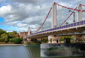 Chelsea Bridge is a Grade II listed bridge over the River Thames in west London, connecting Chelsea on the north bank to Battersea on the south bank.