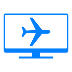 Flugzeug und Monitor