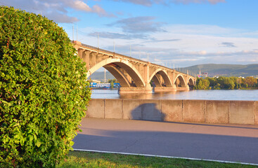 Communal bridge in the center of Krasnoyarsk