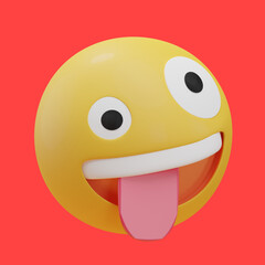 smiley face emoji 3d illustration