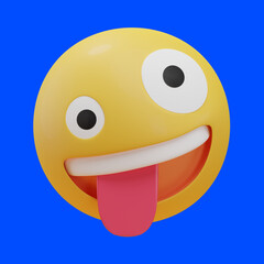 smiley face emoji 3d illustration