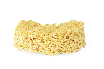 instant noodles isolated on white background. semi-finished products