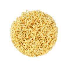 instant noodles isolated on white. semi-finished products