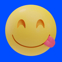 yummy face emoji 3d illustration