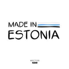 Made in Estonia, vector illustration.