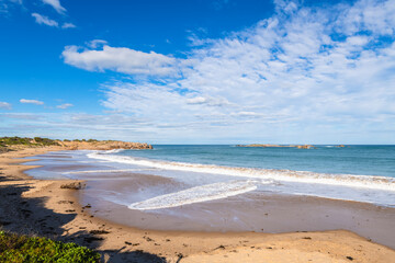 Port Elliot beach on a bright day during the winter season, Fleurieu Peninsula, South Australia