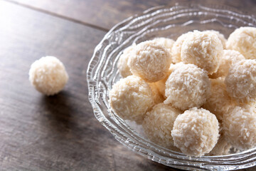 Homemade coconut balls